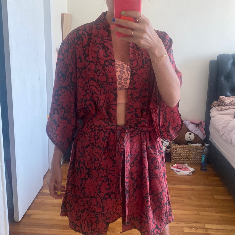 Tulum style Silk kimono